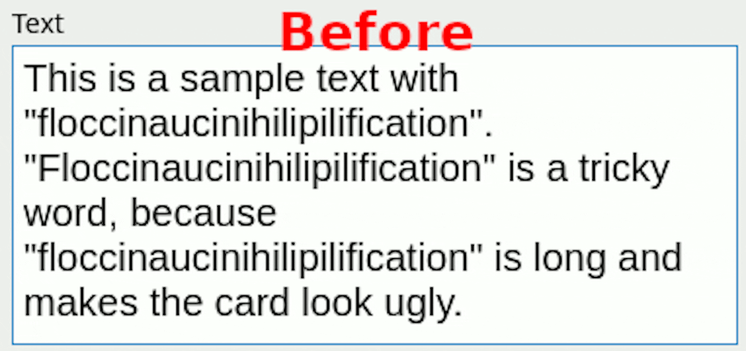 Med og uden orddeling: Automatisk orddeling